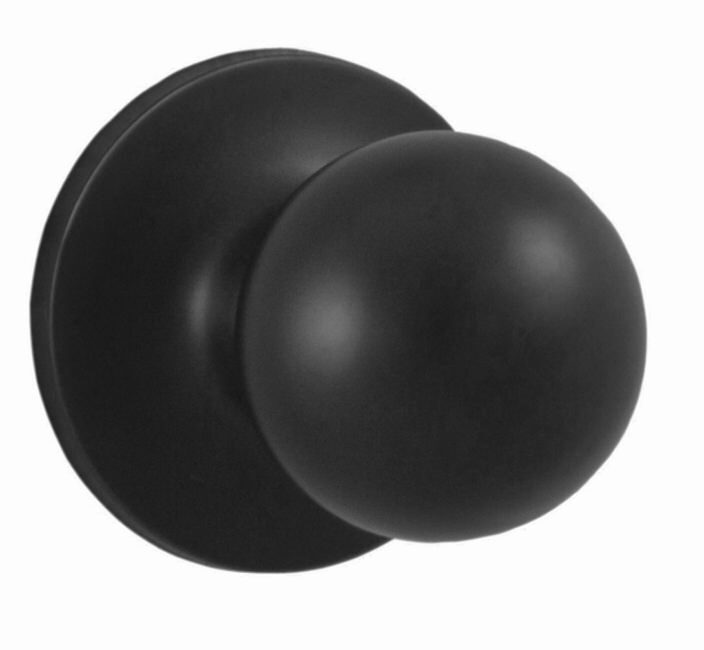 Weslock 00200G2G2FR20 matte black passage knob