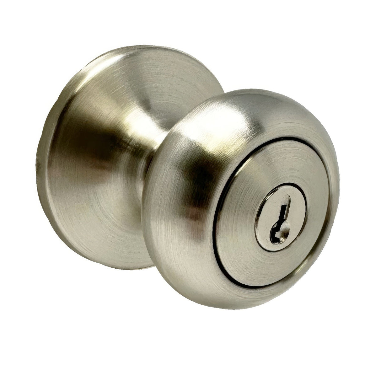 Weslock 00240SNSNFR23 satin nickel keyed entry door knob