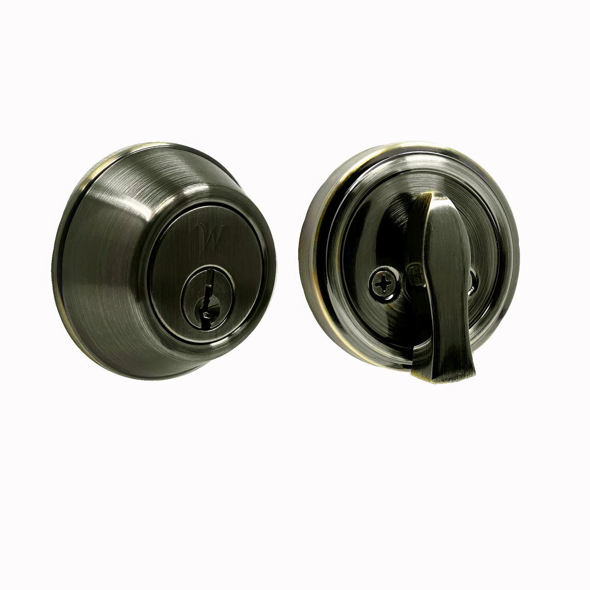 Weslock 00471-A-ASL23 antique brass single cylinder deadbolt