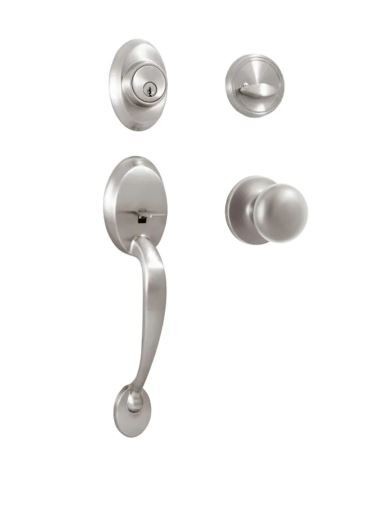 Weslock 02815-NSN0020 satin nickel dummy handleset