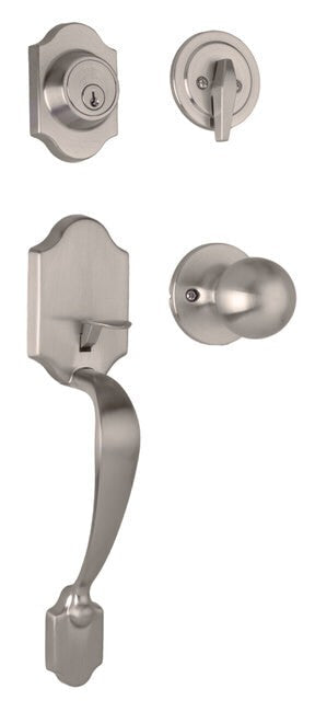 Weslock 02820-NGNFR2D satin nickel single cylinder handleset