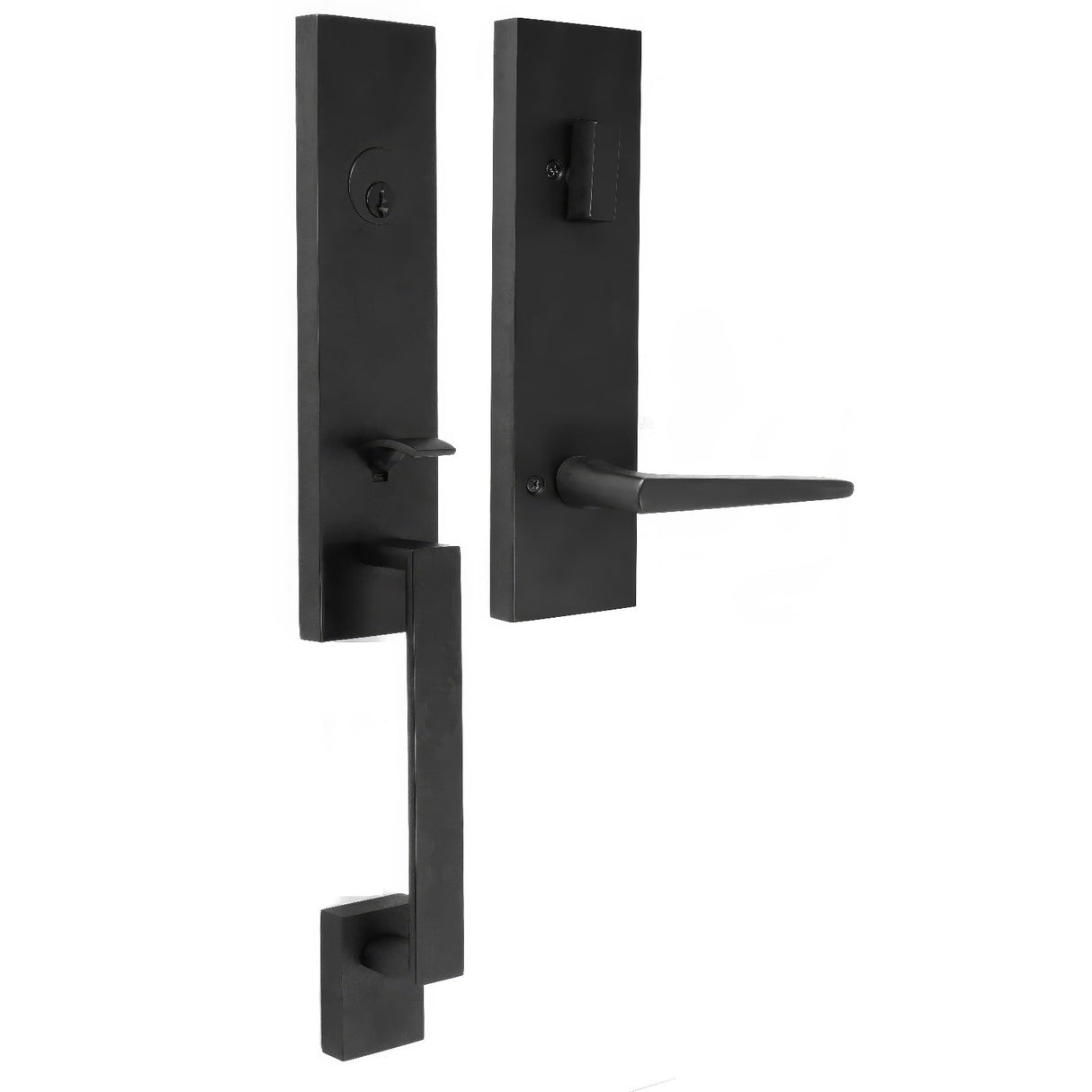 Weslock 02870-272SL2D matte black single cylinder handleset