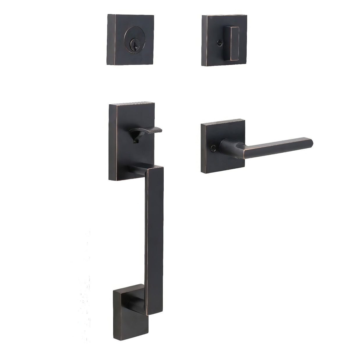 Weslock 02880-151SL2D oil rubbed bronze single cylinder handleset