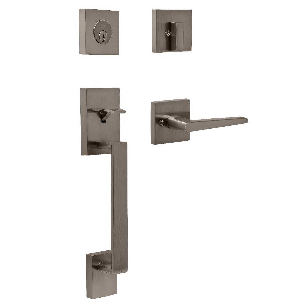 Weslock 02880-N7NFR2D satin nickel single cylinder handleset