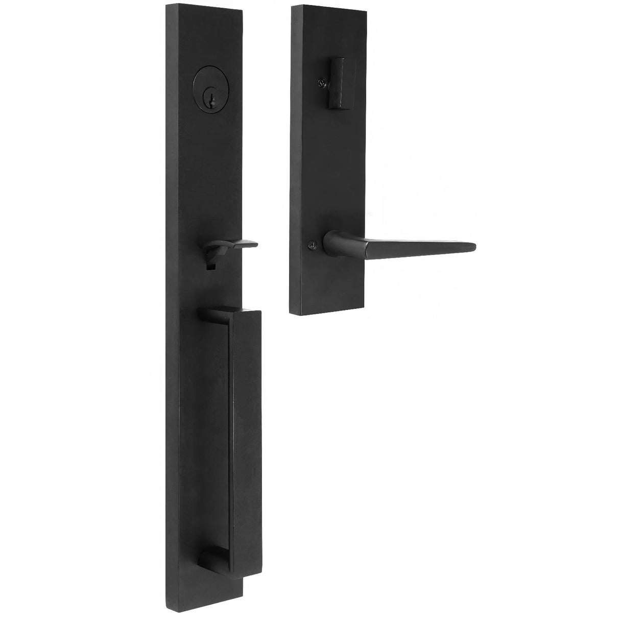 Weslock 02890-272SL2D matte black single cylinder handleset