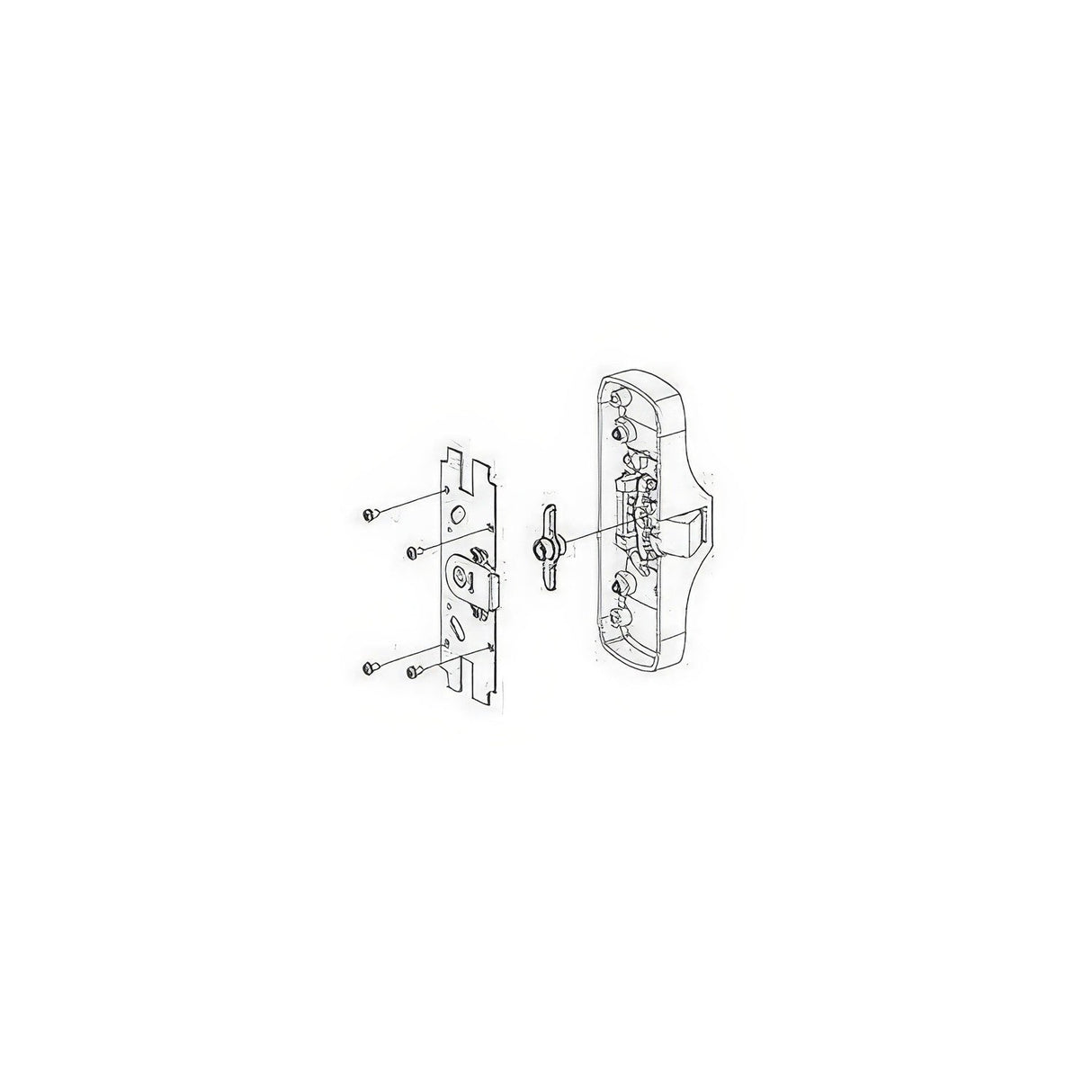 Von Duprin 05010110B oil rubbed bronze night latch backplate conversion kit