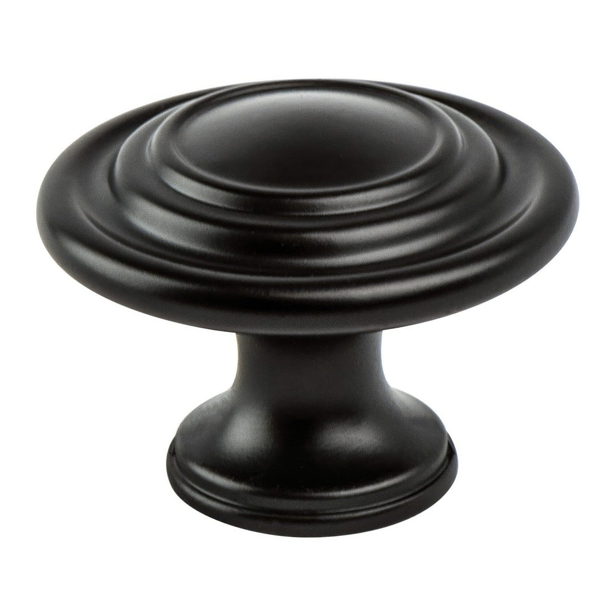 Berenson 0935-155-P matte black round cabinet knob