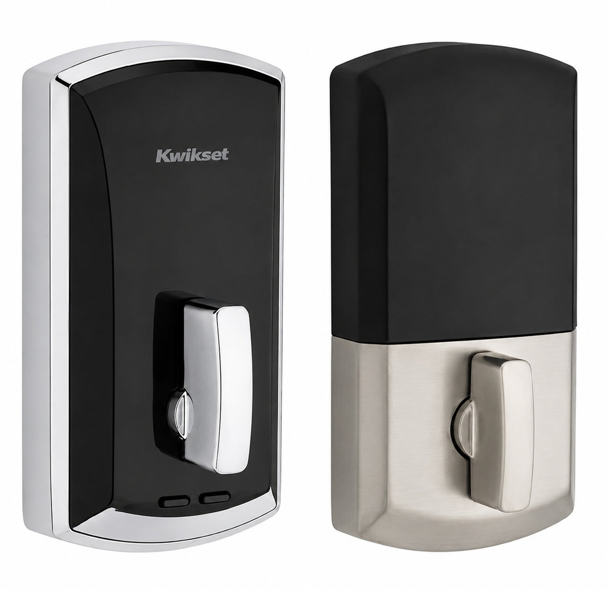 Kwikset 1000 20 Min UL Unite Electronic Smart MF Deadbolt in Bright Chrome by Satin Nickel