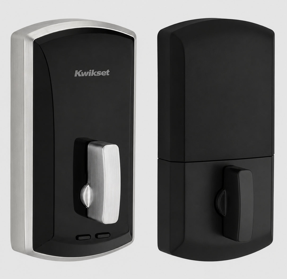 Kwikset 1000 20 Min UL Unite Electronic Smart MF Deadbolt in Satin Chrome by Matte Black