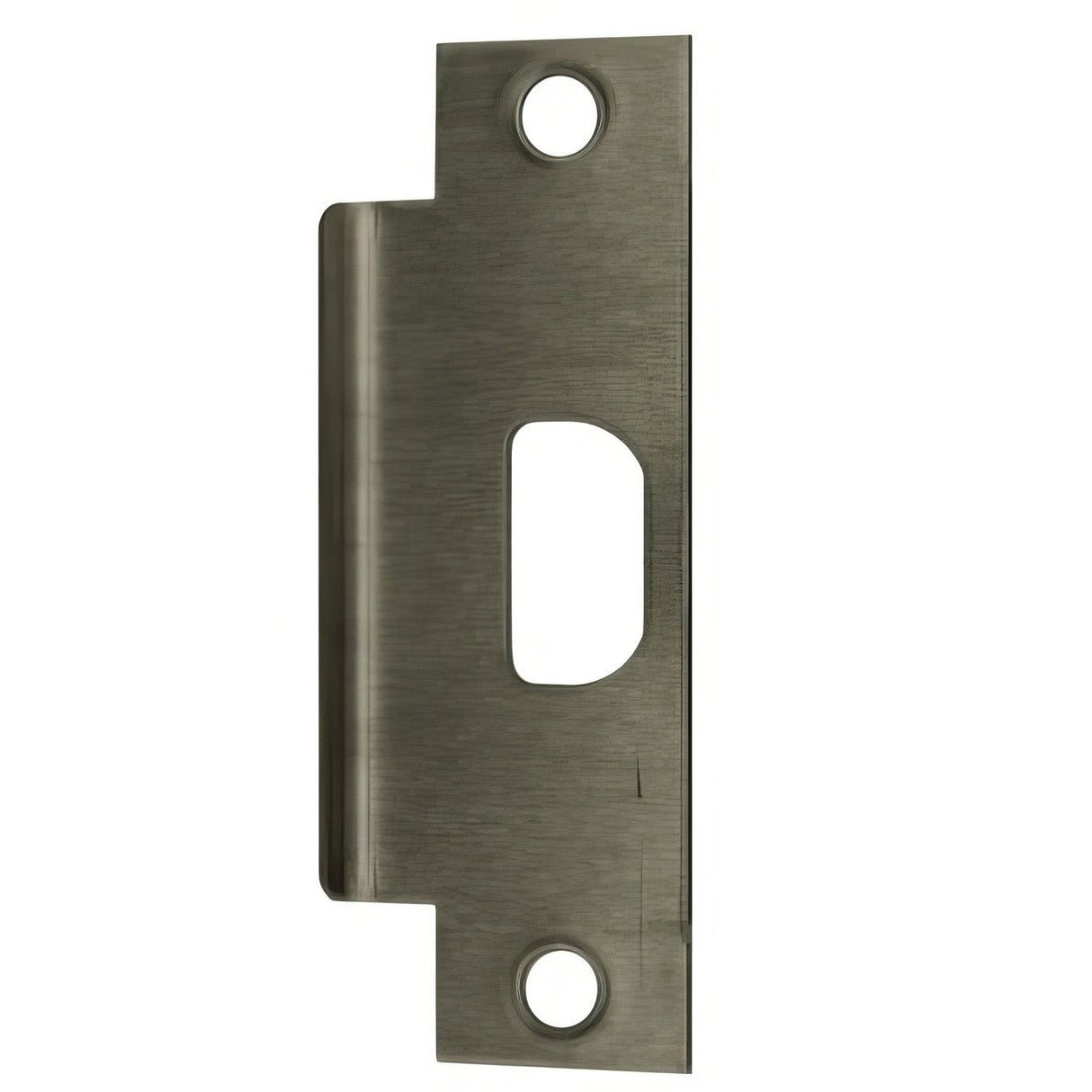 Schlage 10025626 strike plate in satin stainless, additional view