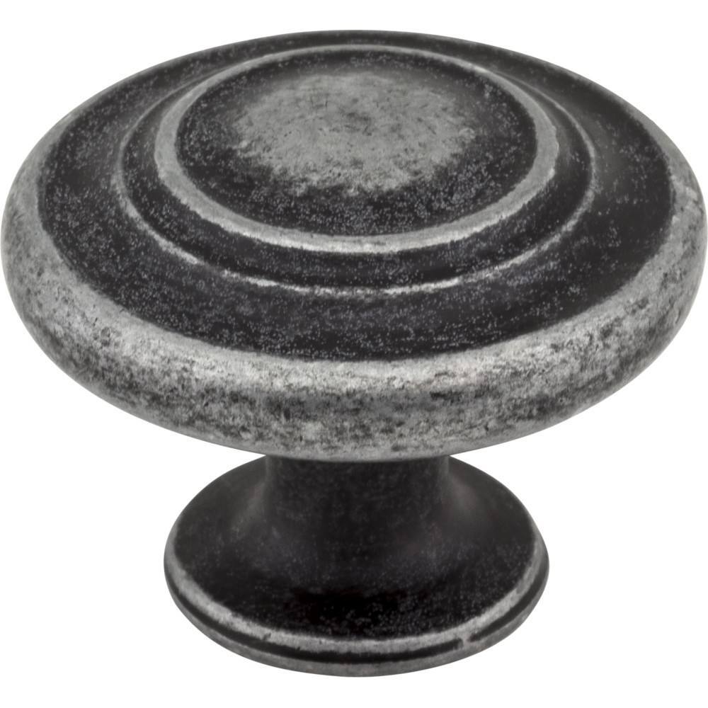 Elements 107ASM distressed antique silver cabinet knob