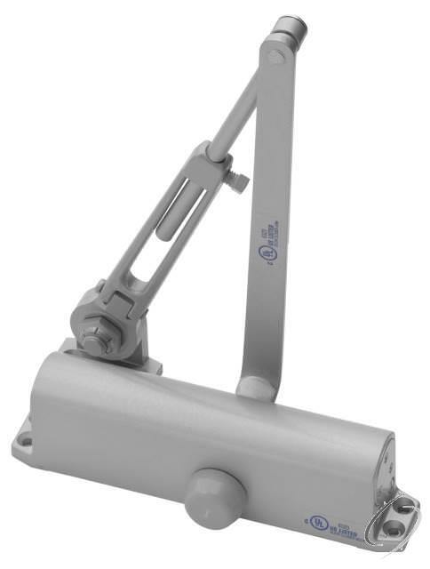 Yale 1111BF689 1100 Series door closer in polished brass, additional view
