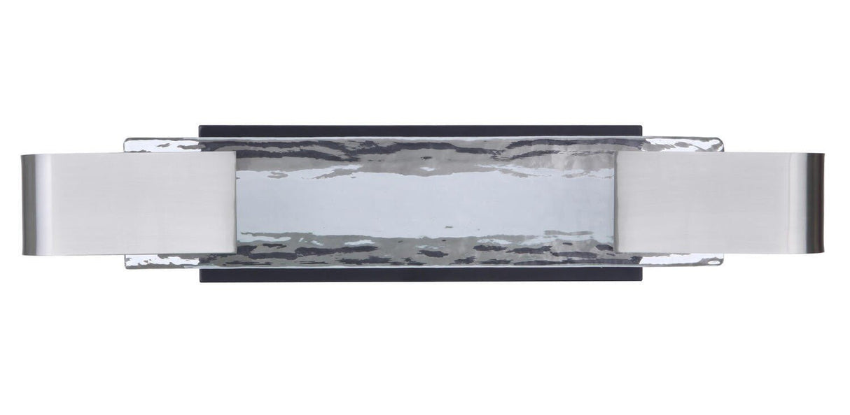 Craftmade 11924FBPLN-LED 11924FB-LED Harmony 1 Light LED Vanity Flat Black / Polished Nickel