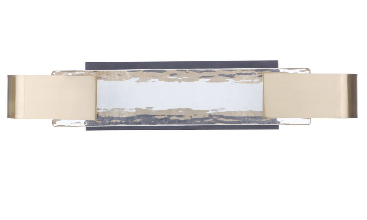 Craftmade 11924FBSB-LED 11924FB-LED Harmony 1 Light LED Vanity Flat Black / Satin Brass