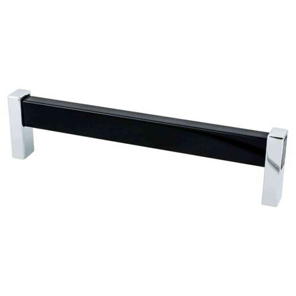 R. Christensen 1193-7000-P polished chrome/black cabinet pull handel