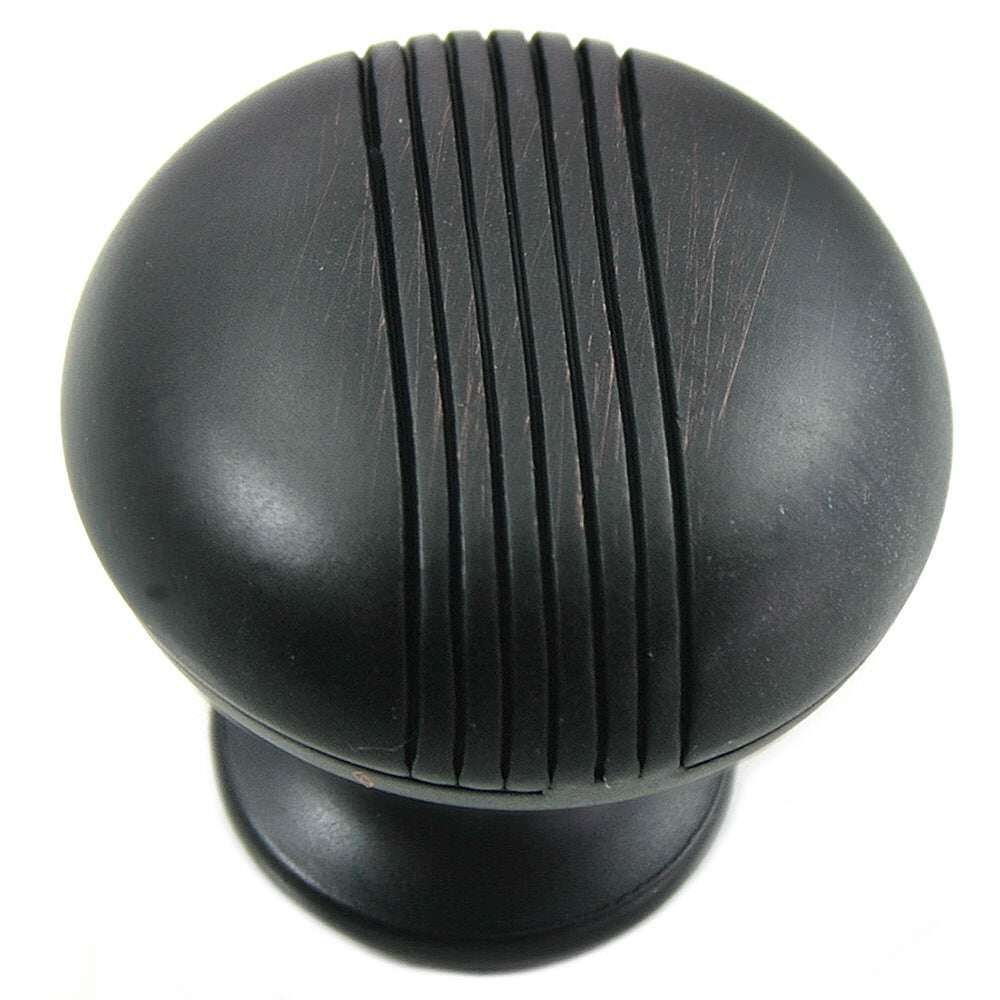 MNG Hardware 12521 125 1-1/4" Striped Cabinet Knob Satin Chrome