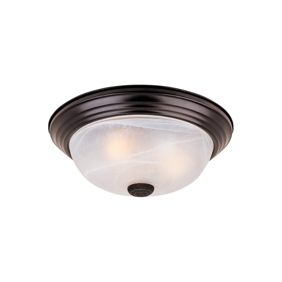 Designers Fountain 1257S-ORB-AL 2 Light Small Flushmount With Alabaster Glass
