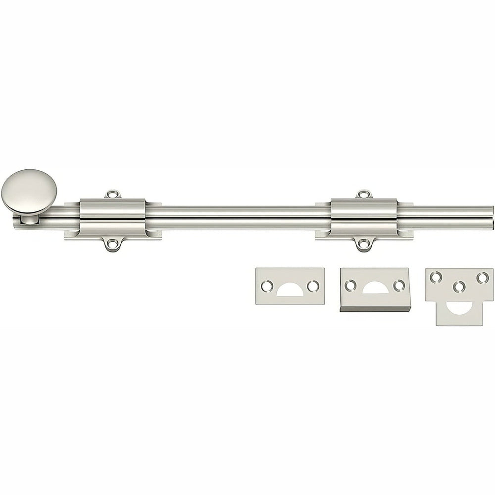 Deltana 12SB14 polished nickel surface bolt