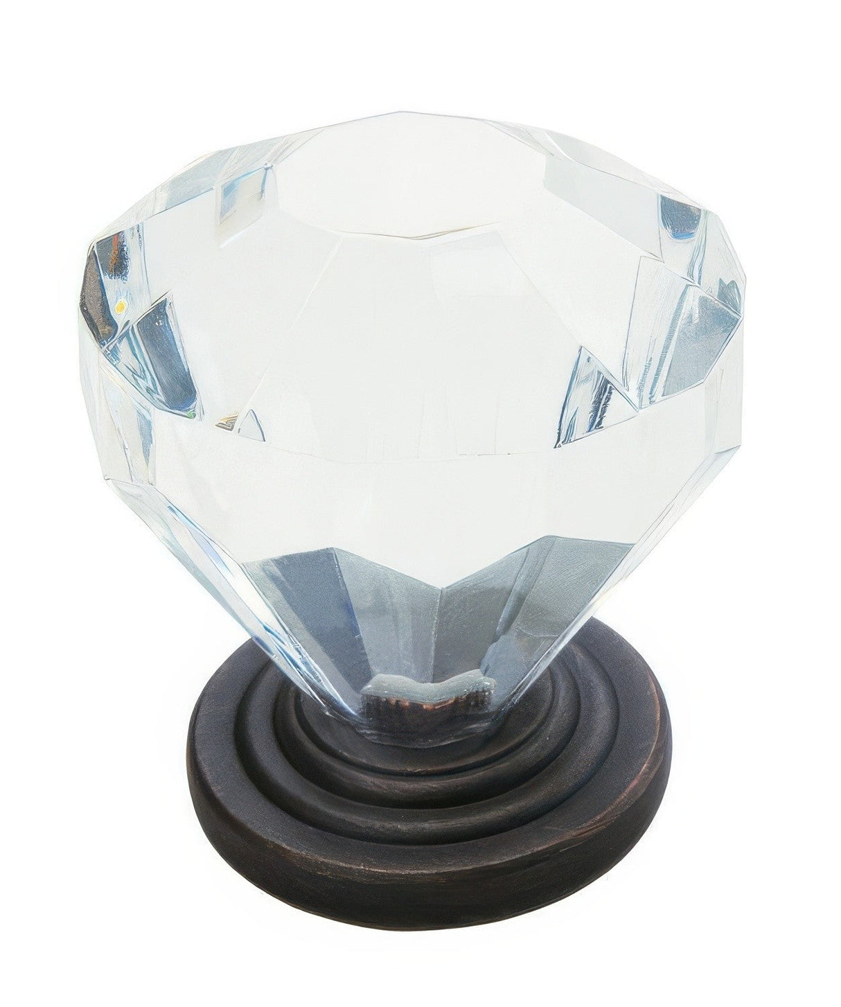 Amerock 14303CSG crystal / satin nickel cabinet knob
