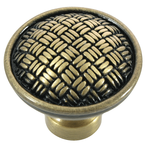 MNG Hardware 14514 145 1-1/4" Rattan Cabinet Knob Polished Nickel