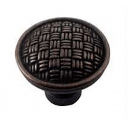 MNG Hardware 14511 145 1-1/4" Rattan Cabinet Knob Satin Antique Nickel