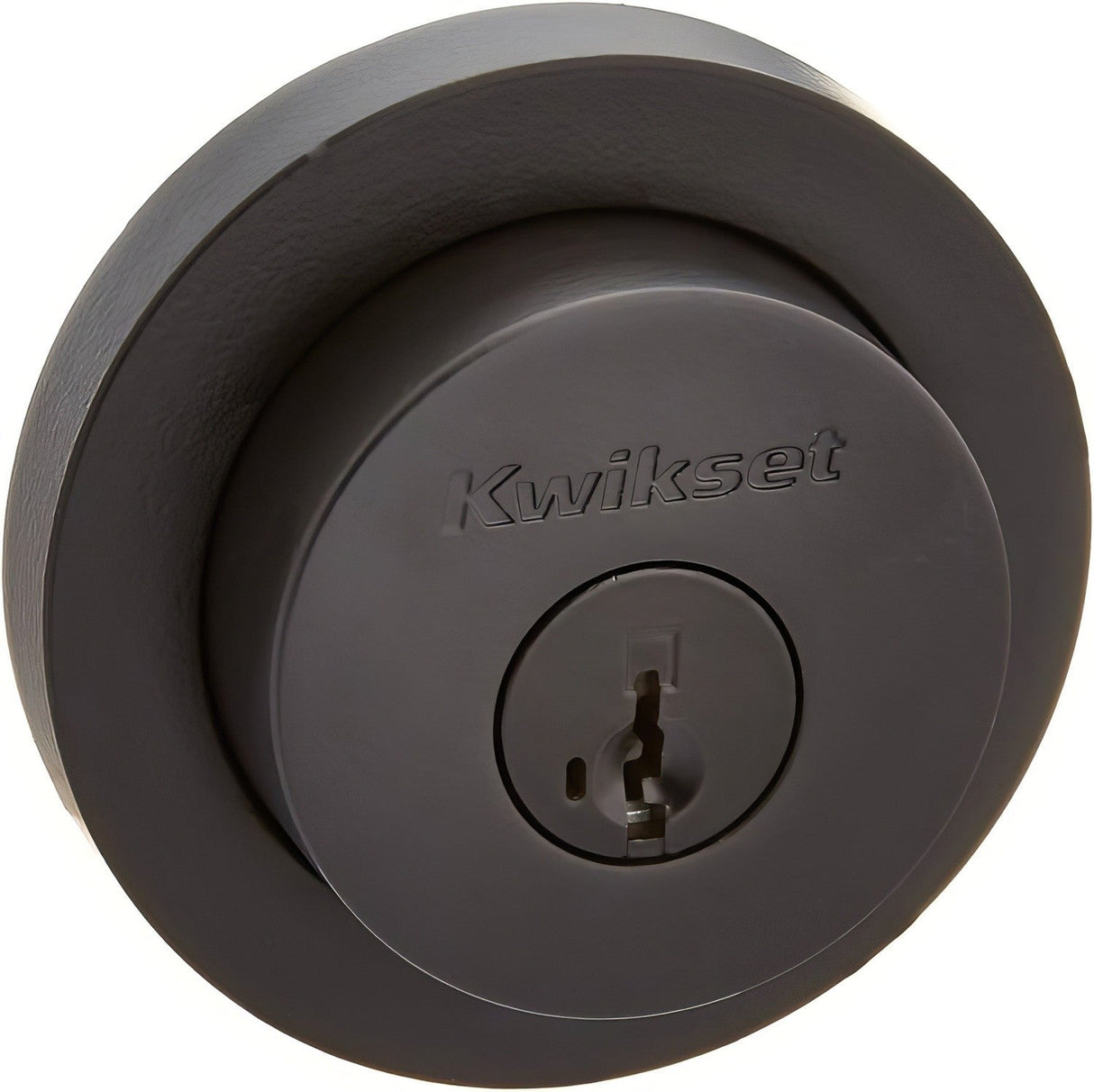 Kwikset 158RDT-514S.STRKP iron black single cylinder deadbolt