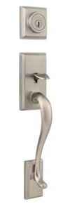 Kwikset 814HE-1 Hawthorne Handle Only; No Deadbolt in Satin Nickel