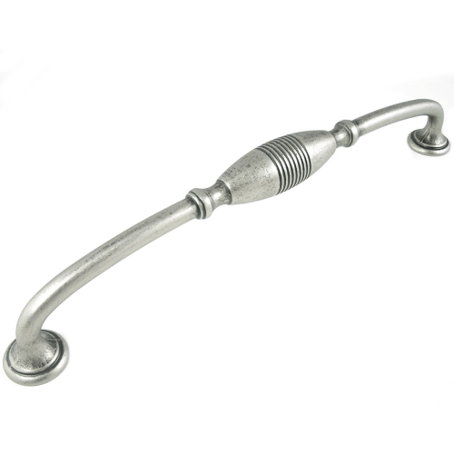MNG Hardware 16111 161 5" Striped Cabinet Pull Distressed Antique Silver