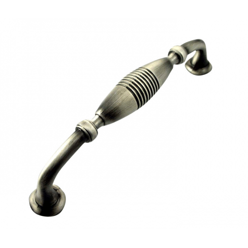 MNG Hardware 16121 161 5" Striped Cabinet Pull Satin Antique Nickel