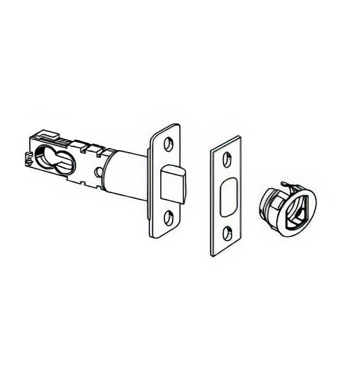 Schlage 16210620 antique nickel deadbolt latch