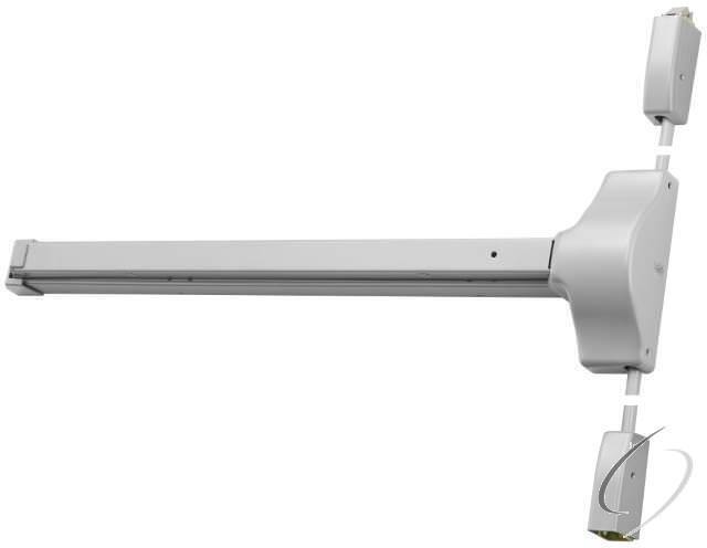 Yale 181036689 1810366 3 x 8 Inch Exit Only Economy Surface Vertical Rod Exit Device Aluminum