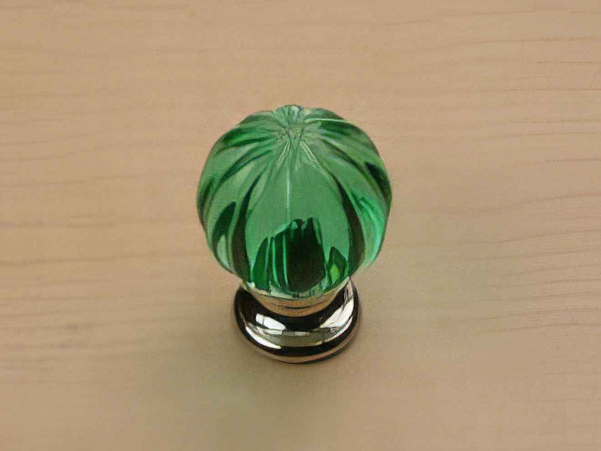 Century Hardware 18409-26A polished chrome/aquamarine cabinet knob