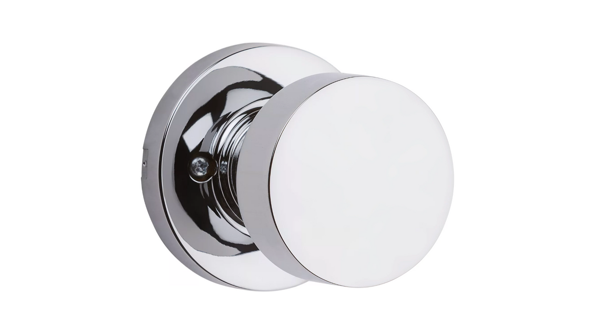 Kwikset Pismo Handleset Trim with Round Rose in Bright Chrome