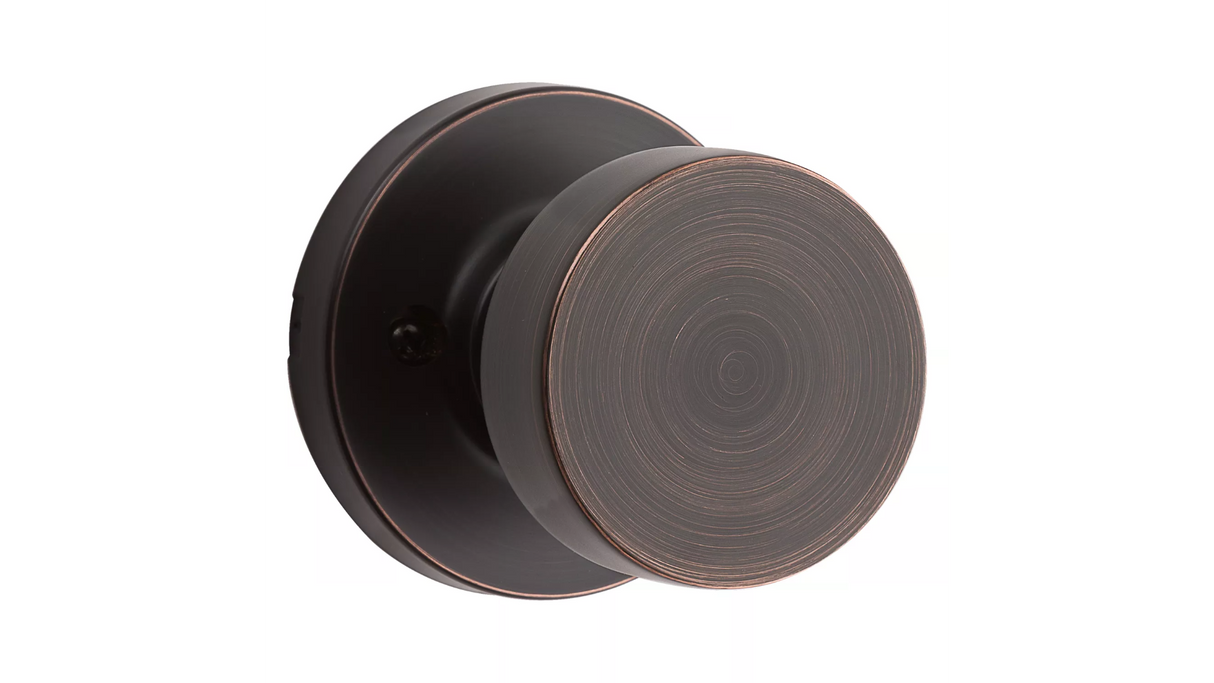 Kwikset Pismo Handleset Trim with Round Rose in Venetian Bronze