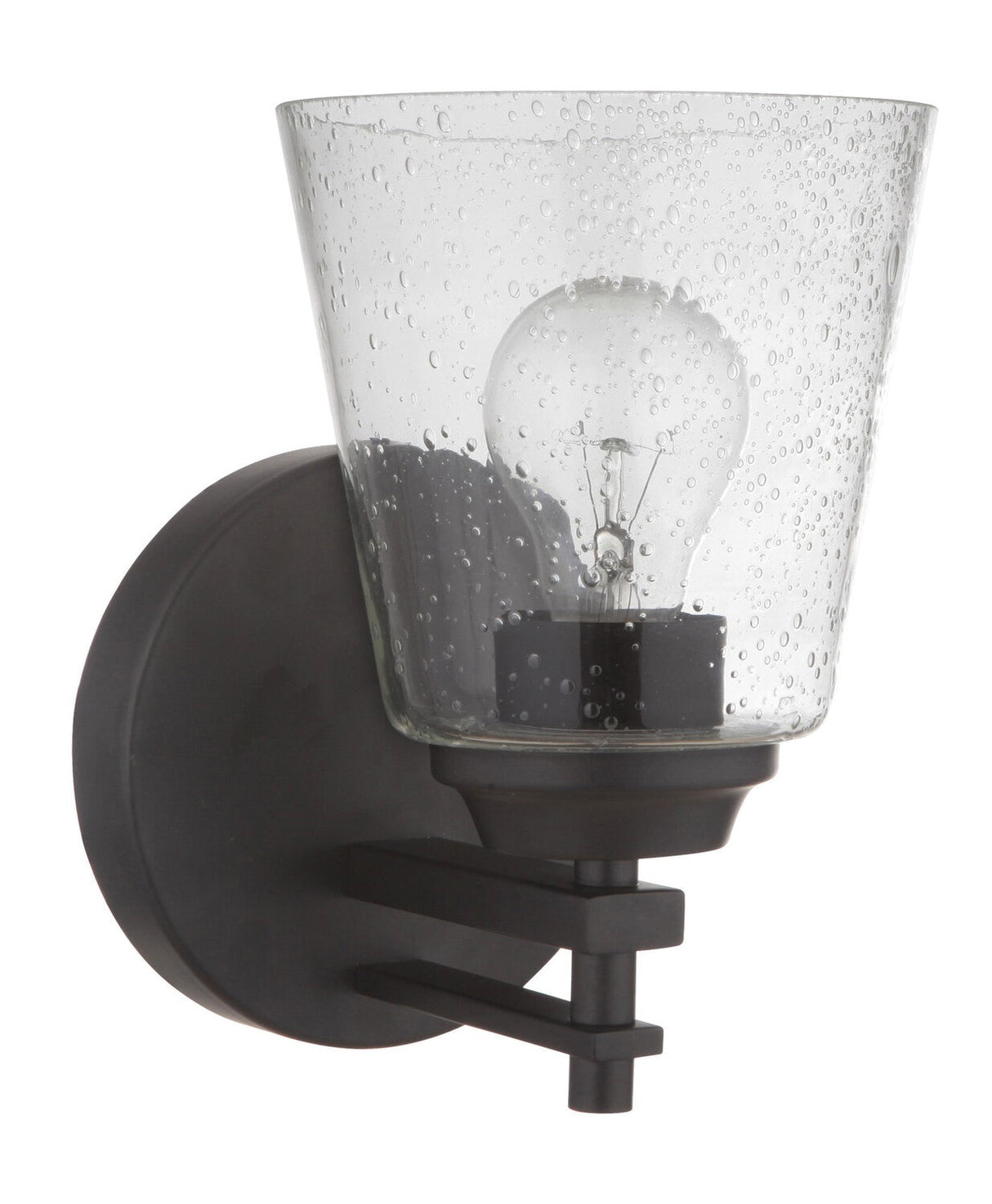 Craftmade 19606FB1 flat black wall sconce