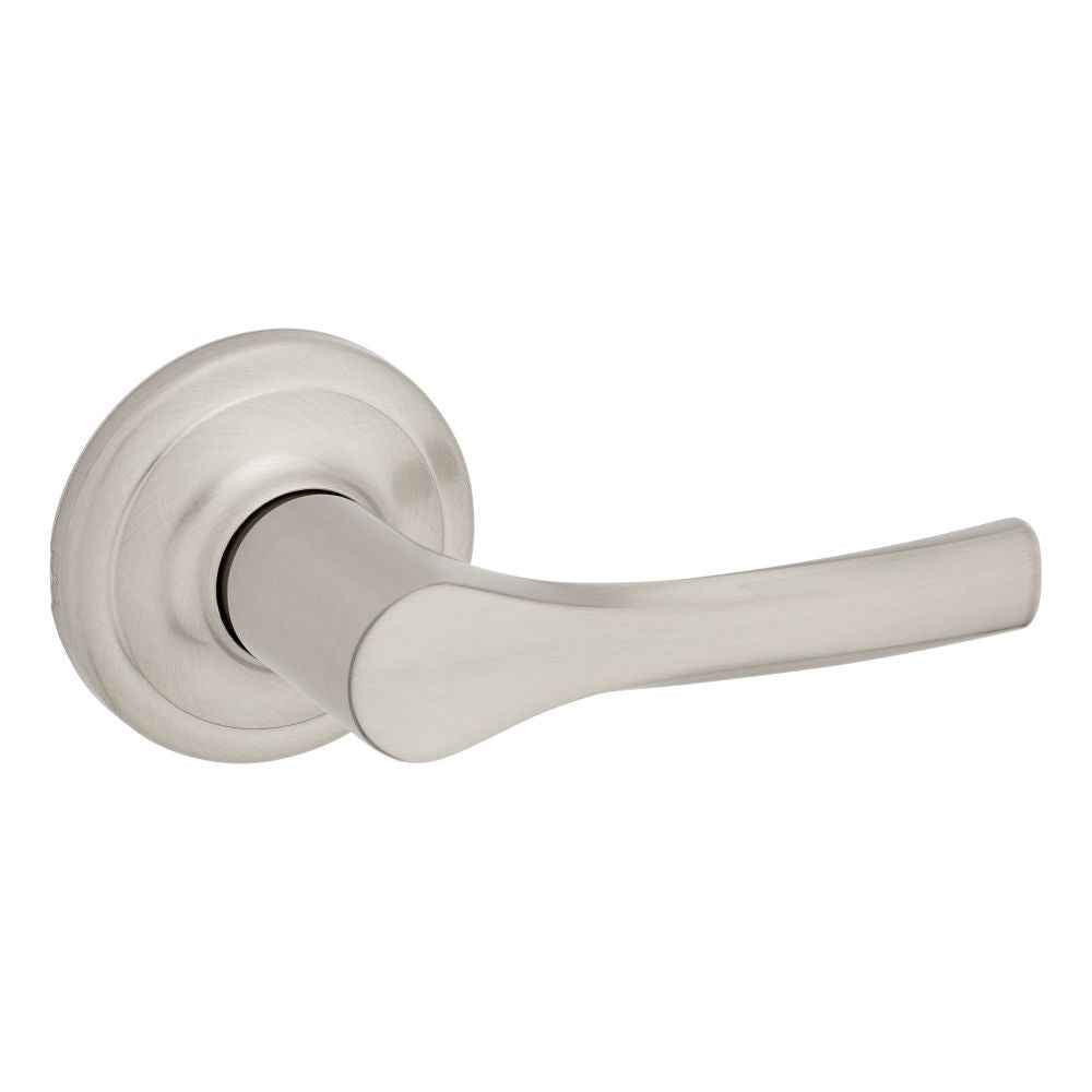 Kwikset 200HYL Henley Lever Passage Door Lock in Satin Nickel