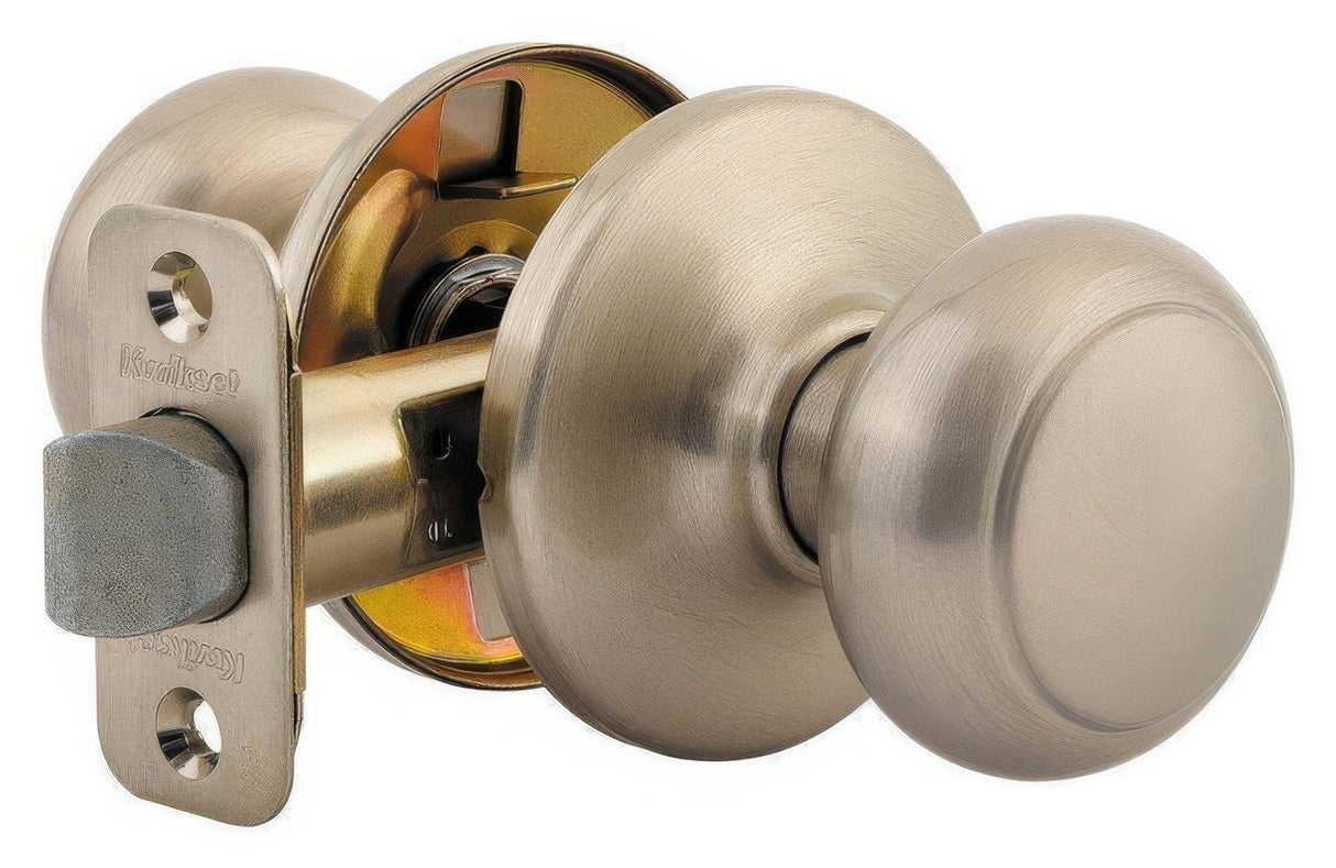 Kwikset 200CV-5 antique brass passage door knob