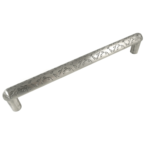 MNG Hardware 20211 202 12" Vine Cabinet Pull Satin Silver Antique