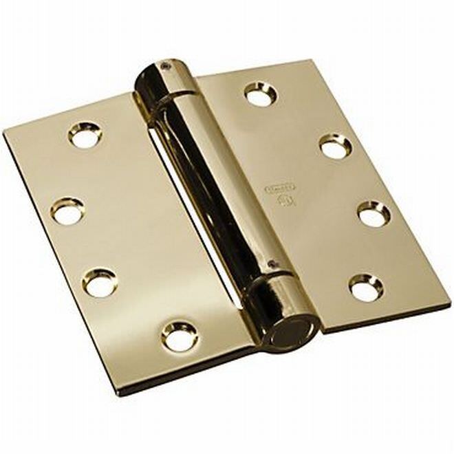 Stanley 2060R43 bright brass spring door hinge