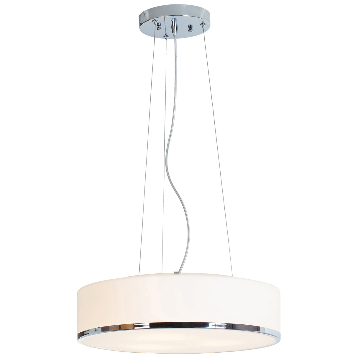 Access Lighting 20673-CH/OPL Aero cable pendant light in satin stainless, front view