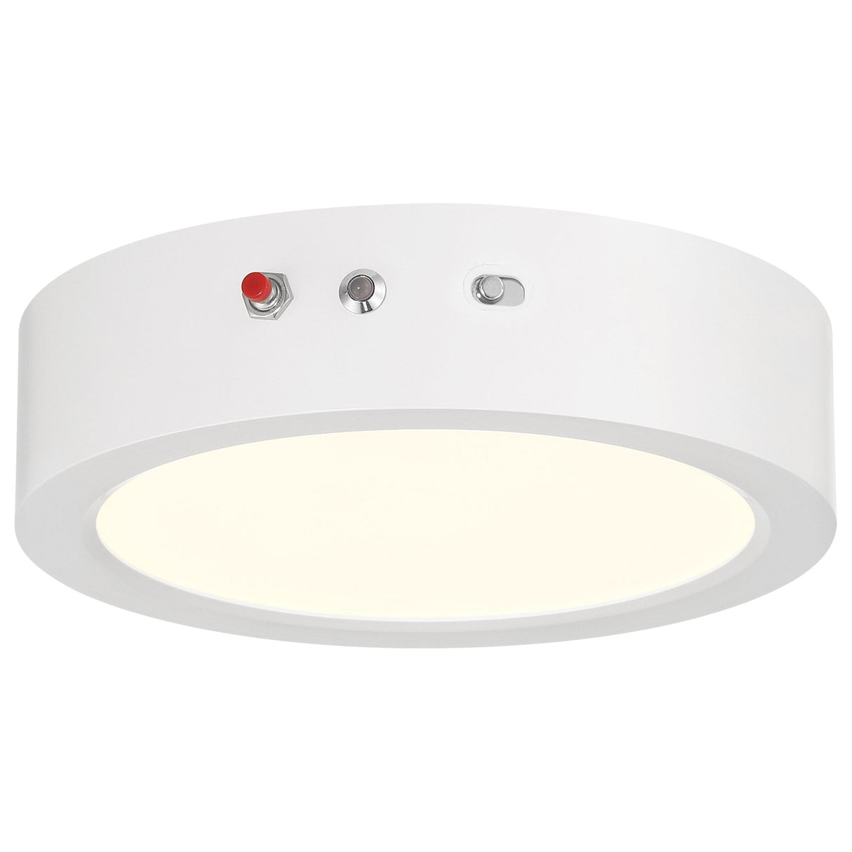 Access Lighting 20881LEDCSEM-WH/ACR 5cct emergency backup led flush mount