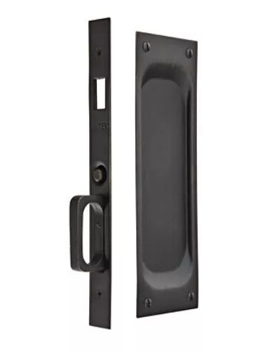 Emtek 2103US 7-1/2" Height Solid Brass Keyed Entry Pocket Door Mortise Lock