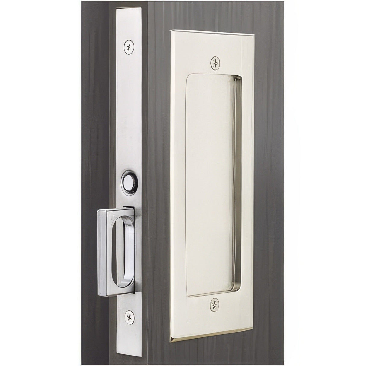 Emtek 2114US26134 polished chrome passage pocket door lock