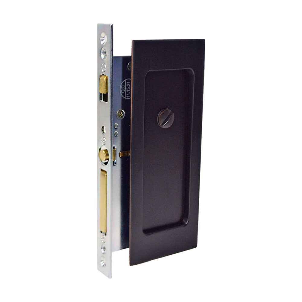 Emtek Rectangular Privacy Pocket Door Mortise Lock for 1-1/2" Door Oil Rubbed Bronze