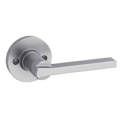 Kwikset Casey Half Dummy Door Lever with Round Rose in Satin Chrome