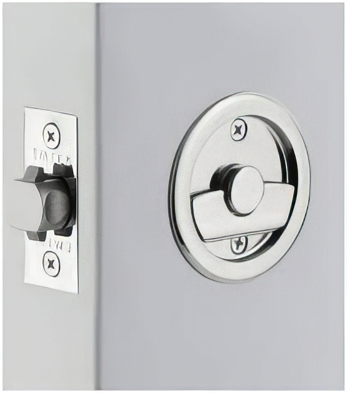 Emtek 2145US26 polished chrome privacy pocket door lock