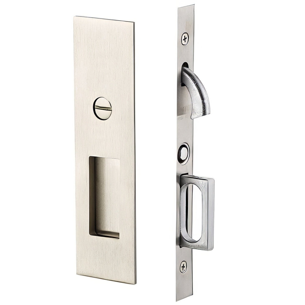 Emtek 2155US15138 satin nickel passage pocket door lock