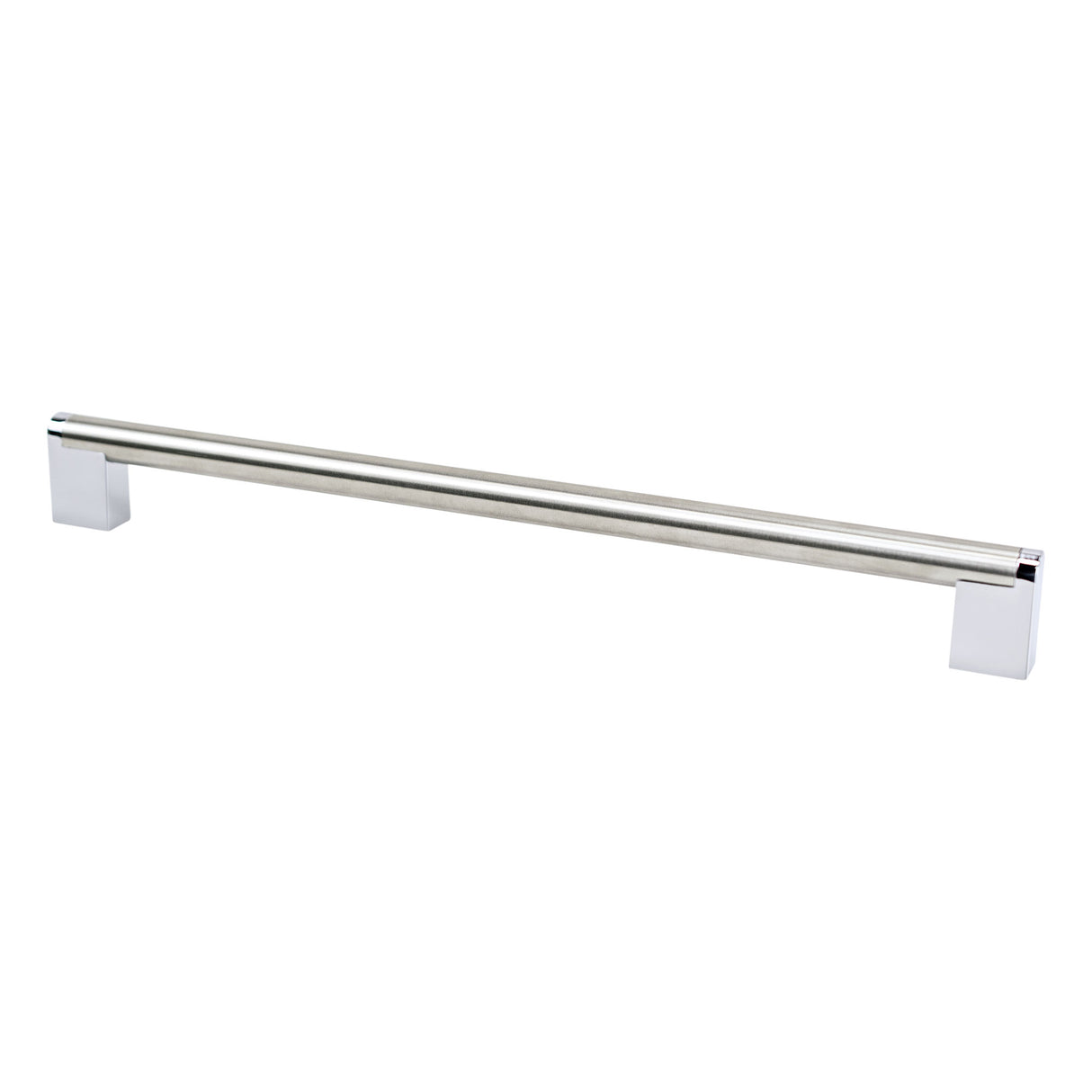Berenson Studio Remix 12" Center to Center Appliance Pull in Brushed Nickel and Polished Chrome