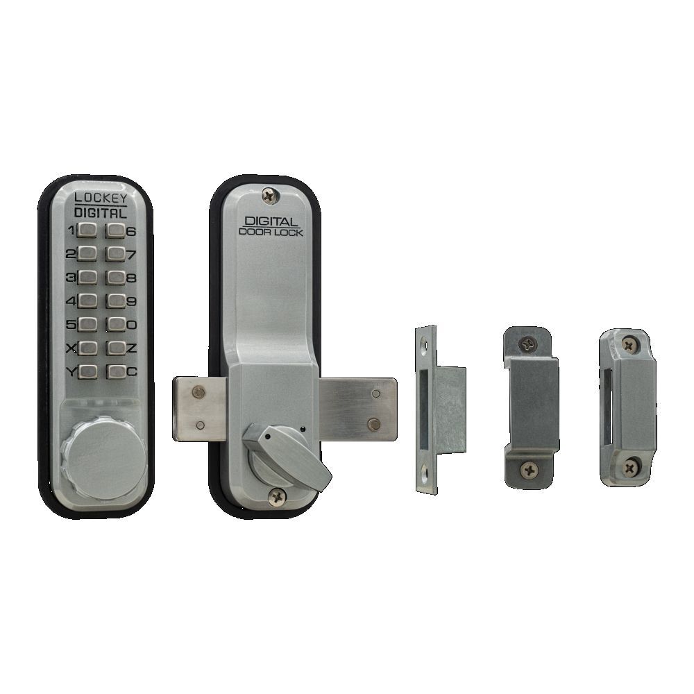 Lockey 2200SCMG satin chrome mechanical pushbutton locksets