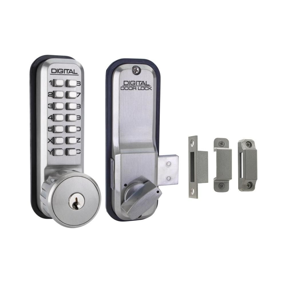 Lockey 2200SNKA satin nickel mechanical pushbutton locksets